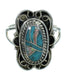 Genuine Sterling Silver Turquoise Opal Inlay Jewelry Ring Size 4-3/4 RX88472